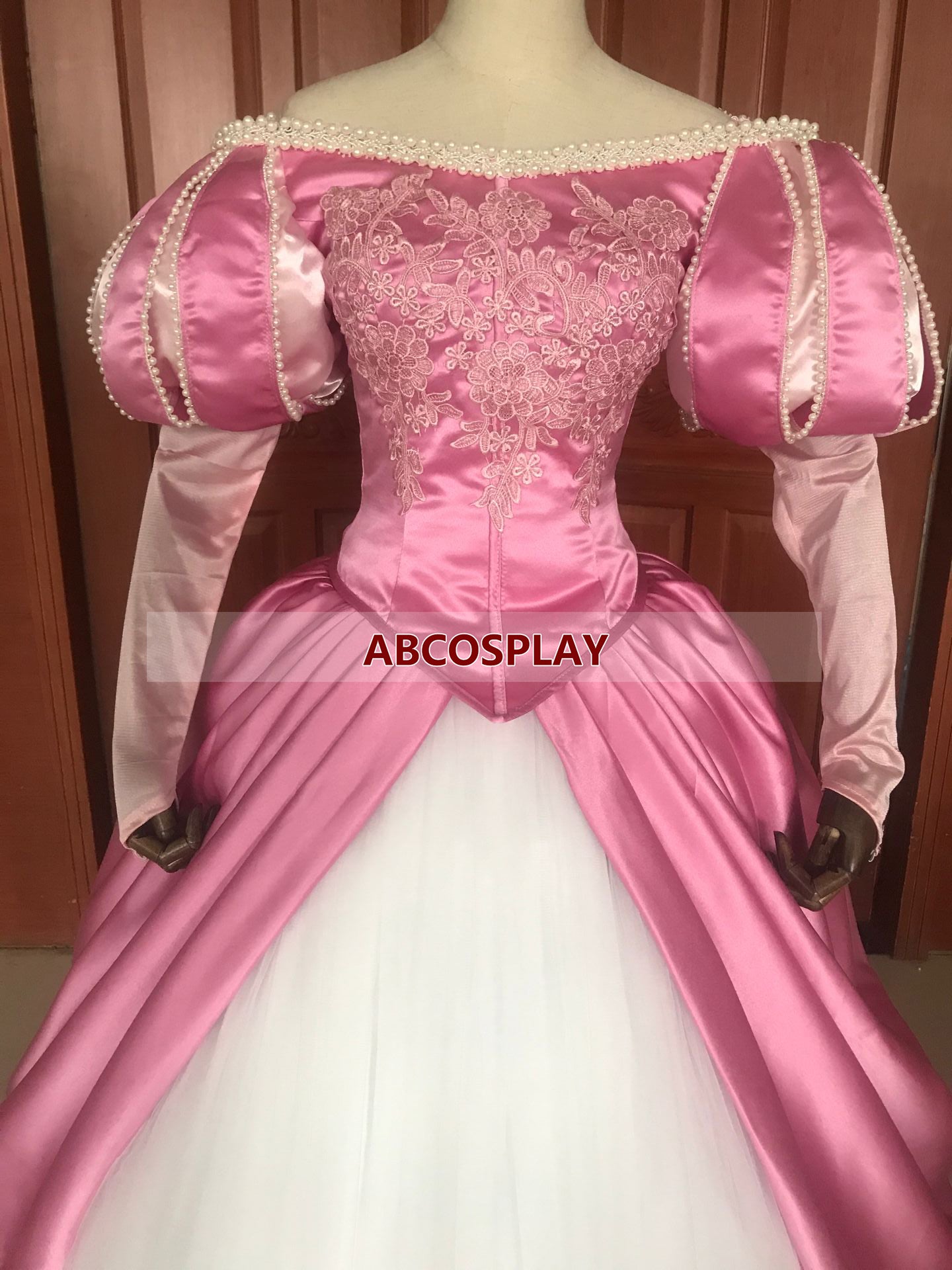 The Little Mermaid Ariel Pink Princess Dress Cosplay Costume