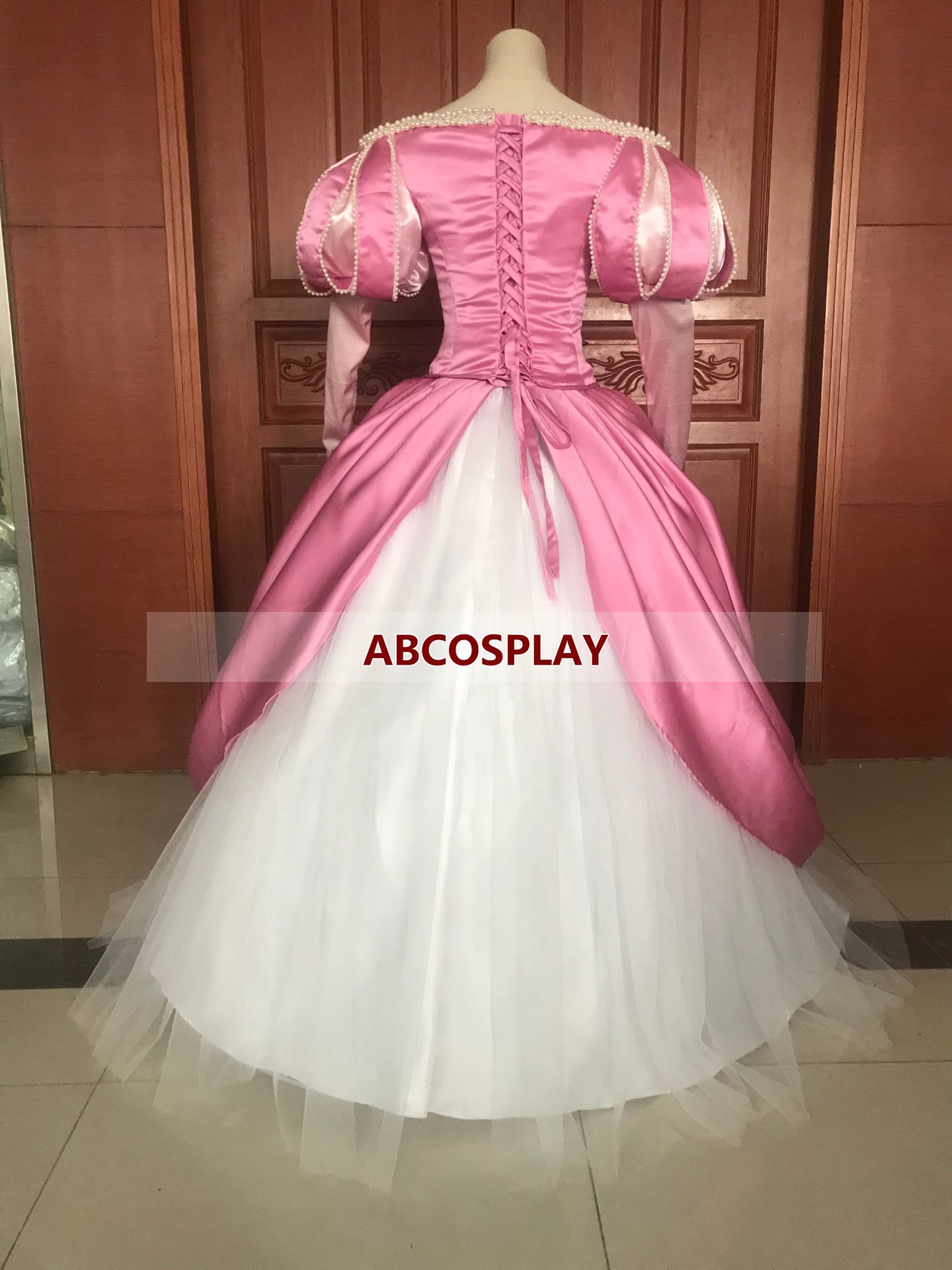 The Little Mermaid Ariel Pink Princess Dress Cosplay Costume