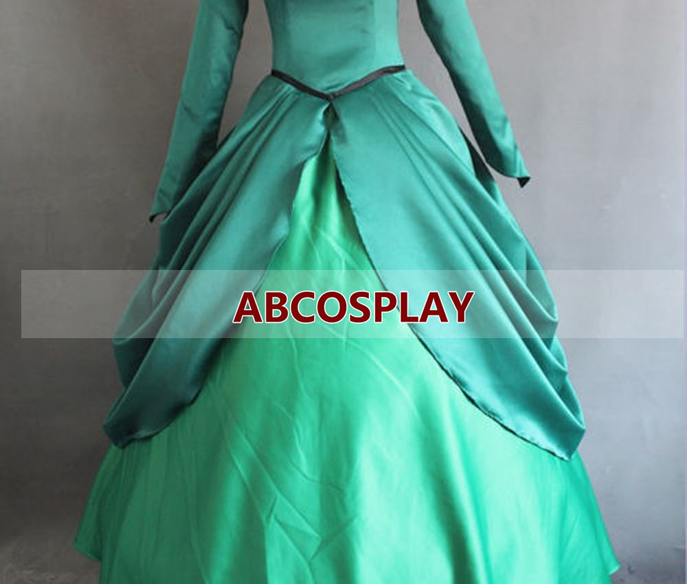 The Little Mermaid Ariel Princess Dress Green Cosplay Costume Woman