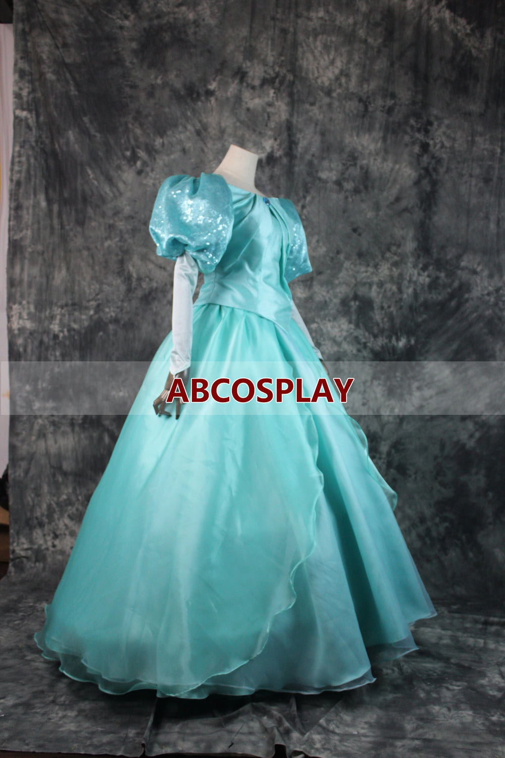 The Little Mermaid Ariel Princess Dress Green Cosplay Costume