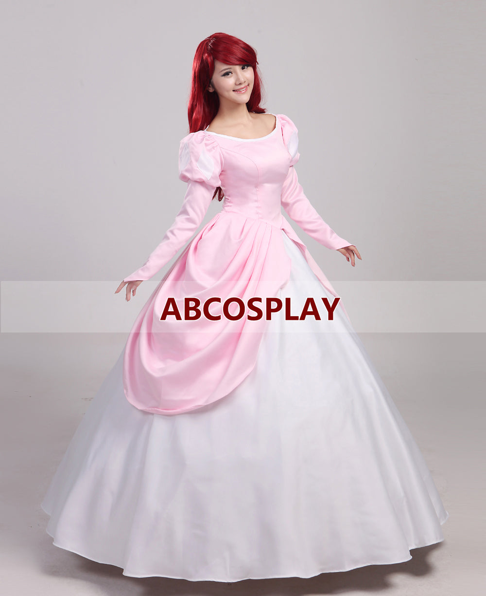 The Little Mermaid Ariel Princess Dress Pink Cosplay Costume