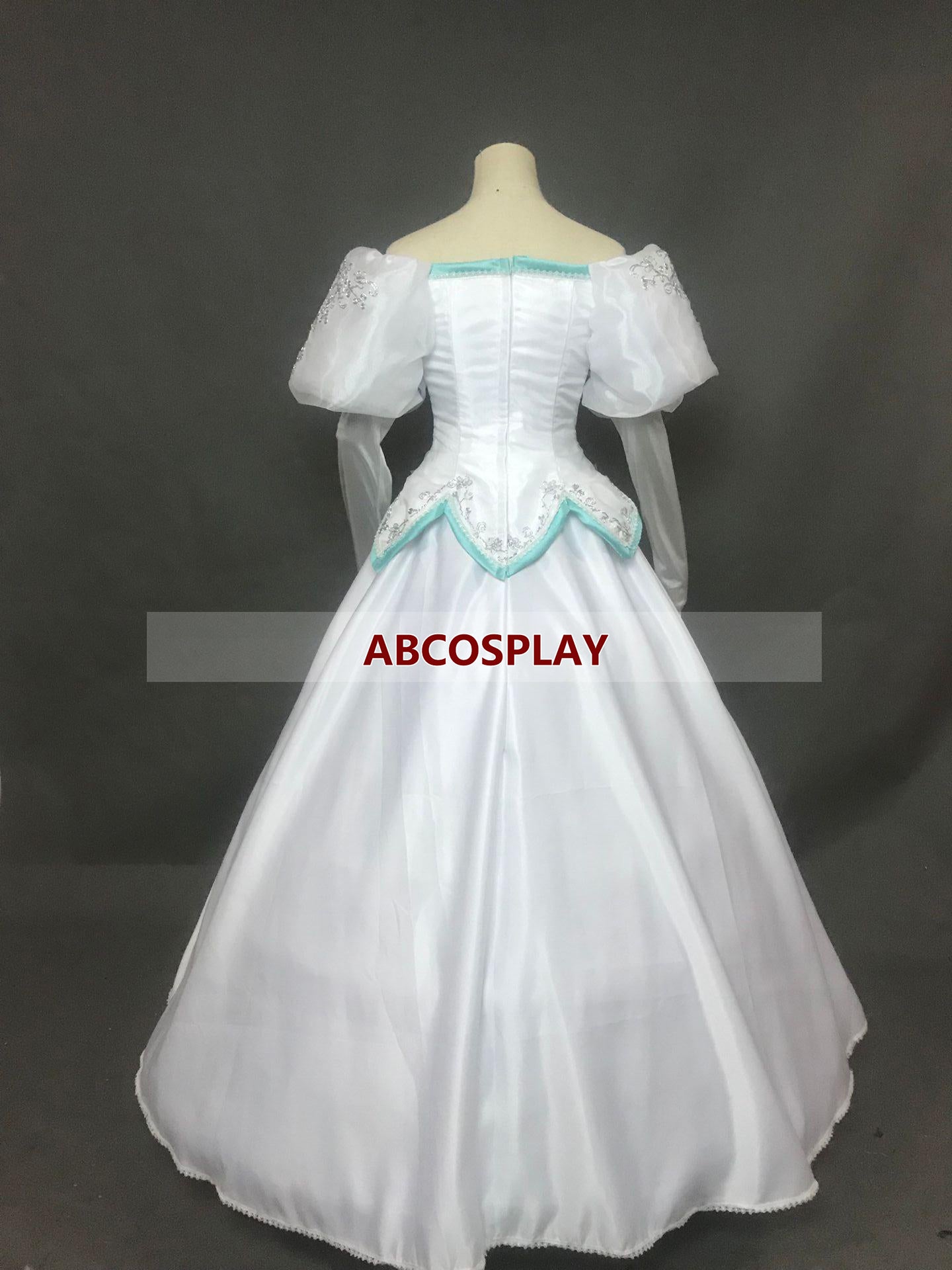 The Little Mermaid Ariel Princess Dress White Cosplay Costume