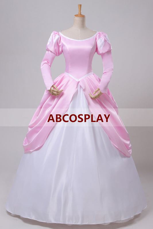 The Little Mermaid Pink Princess Ariel Dress Cosplay Costume