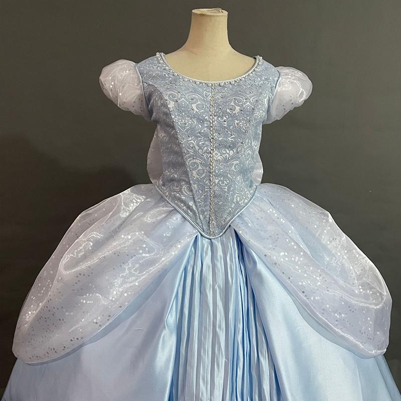 New Princess Disney Cinderella Dress Cosplay Costume