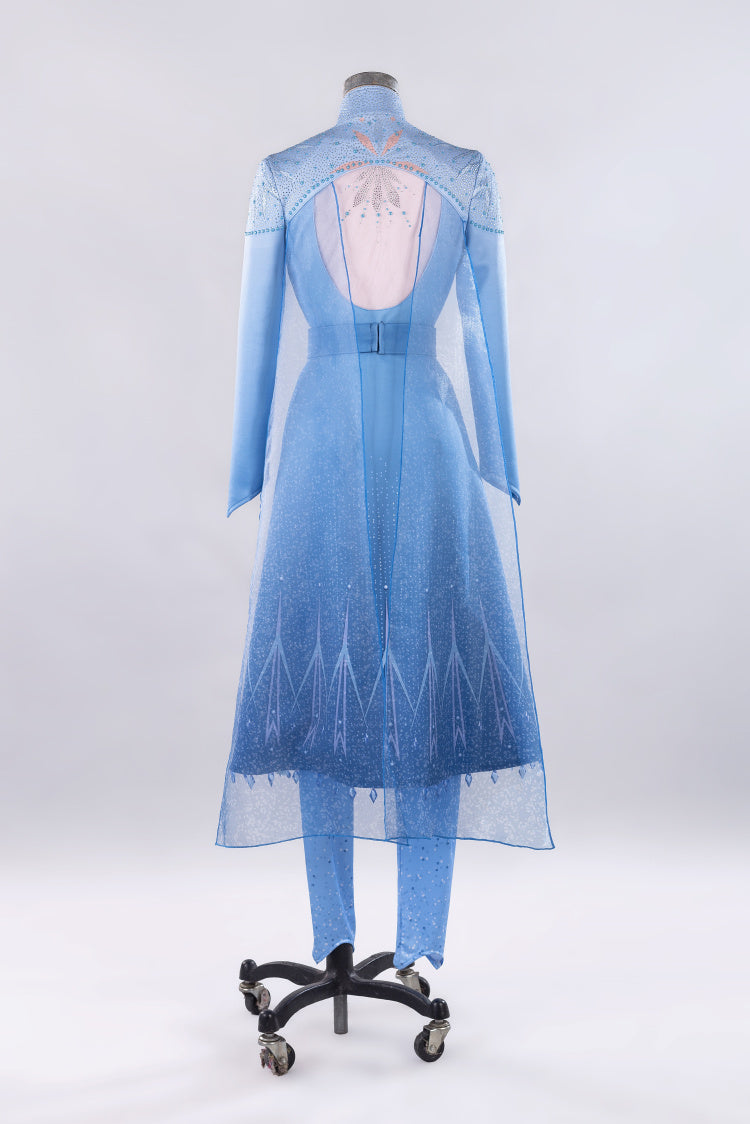 Frozen 2 Elsa Dress Blue Cosplay Costumes