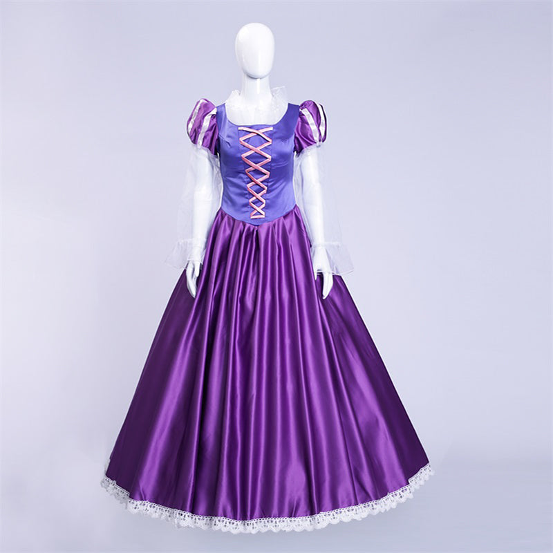 Disney Princess Rapunzel Dress Cosplay Costume Purple