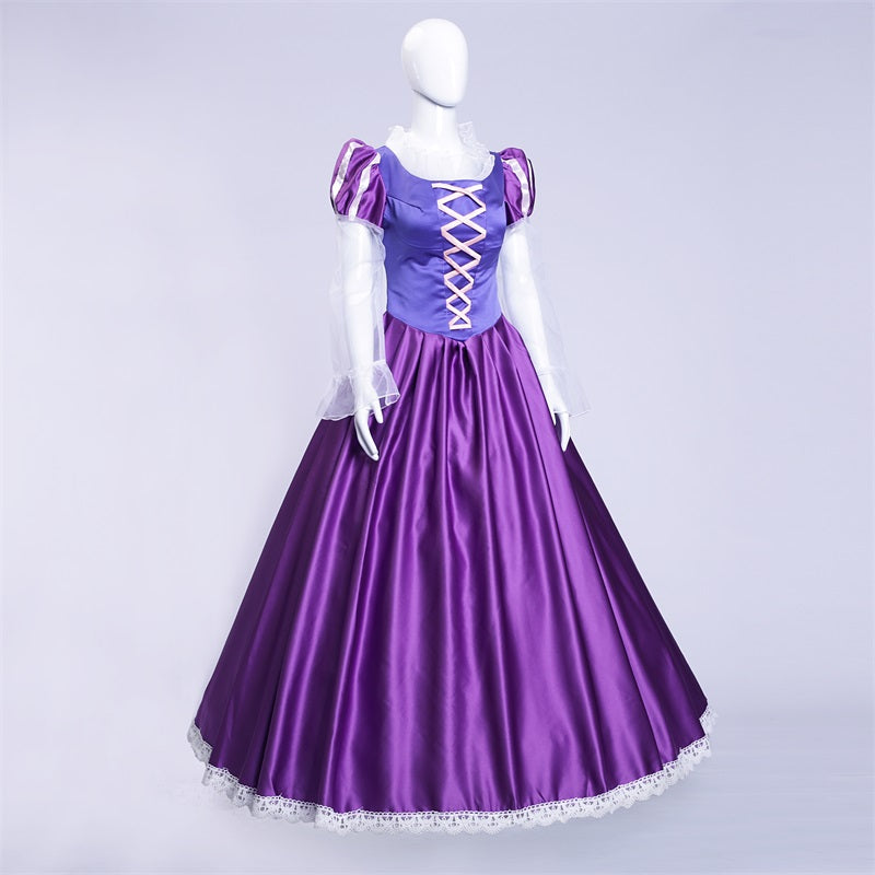 Disney Princess Rapunzel Dress Cosplay Costume Purple