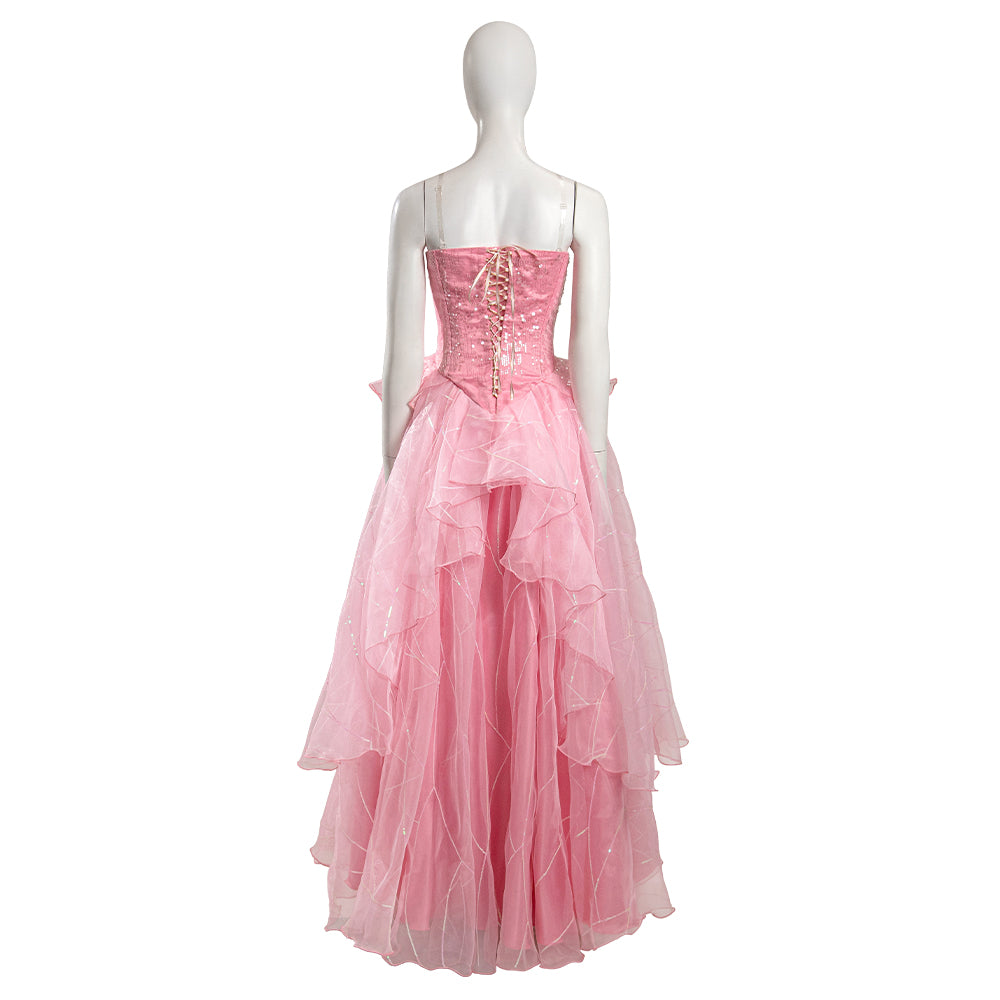 2024 Wicked Glinda Pink Dress Cosplay Costume