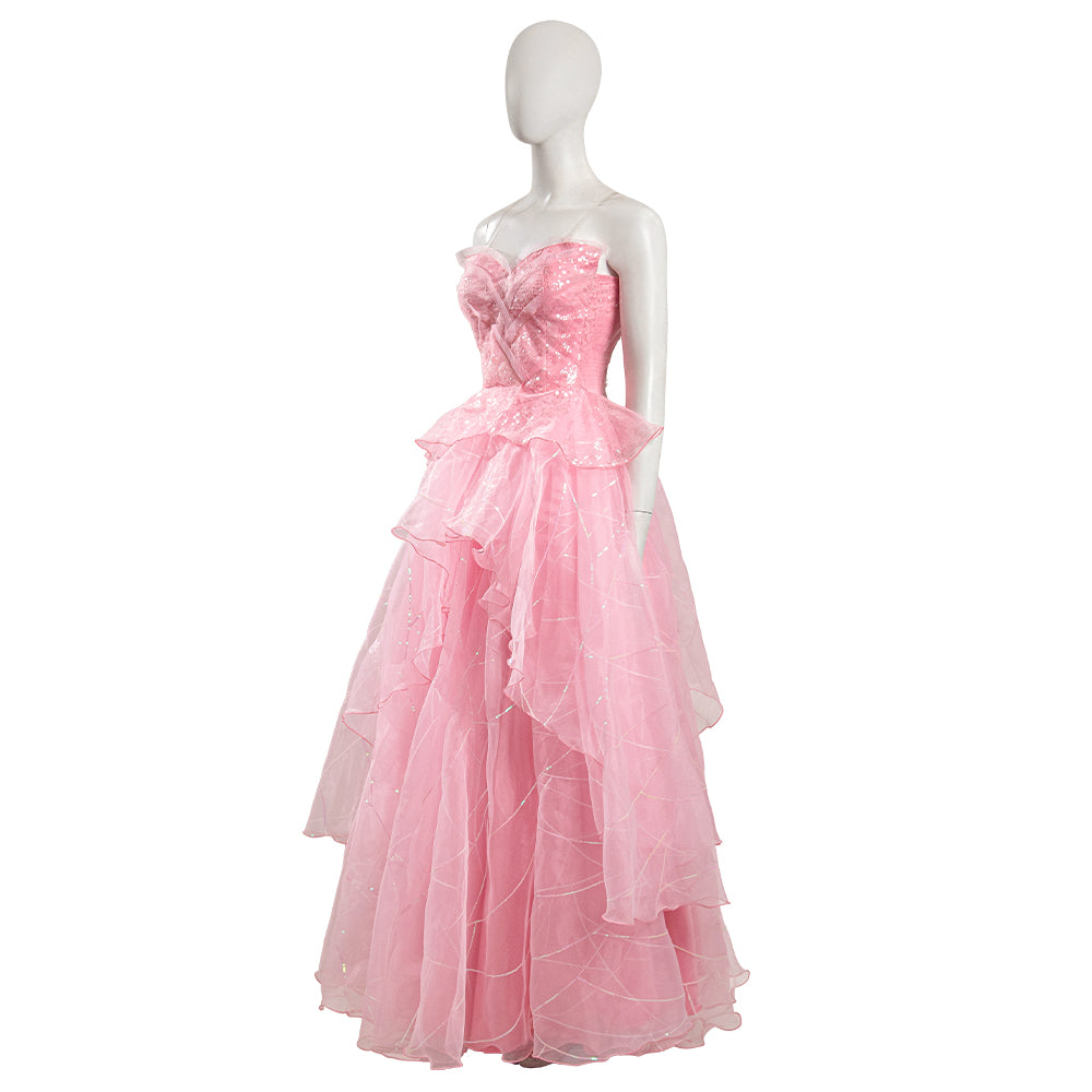 2024 Wicked Glinda Pink Dress Cosplay Costume